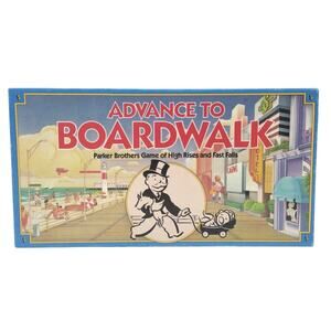 Advance To Boardwalk Monopoly Board Game Parker Brothers Vintage 100% Complete